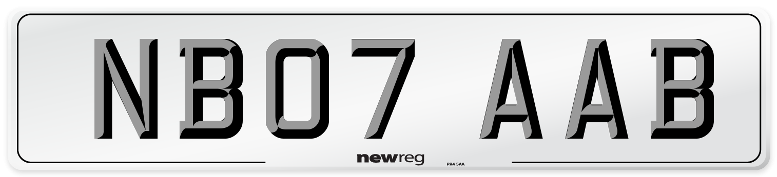 NB07 AAB Number Plate from New Reg